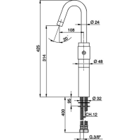 Смеситель для раковины Cisal Step ST002540 схема 2