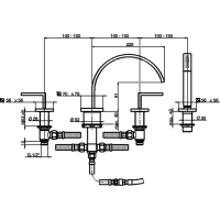 Смеситель для ванны Cisal Wave WA000261 схема 2