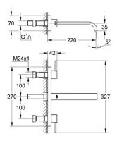 Смеситель Grohe Allure для раковины 20193000 схема 2