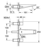 Смеситель Grohe Allure Brilliant для раковины 20346000 схема 2