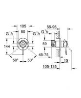 Смеситель Grohe Bauclassic для душа 29048000 схема 2