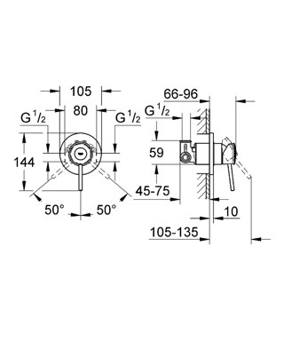 Смеситель Grohe Bauclassic для душа 29048000 ФОТО