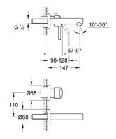 Смеситель Grohe Concetto New для раковины 19575001 схема 2