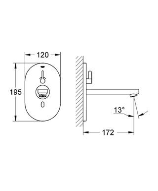 Смеситель Grohe сенсорный Eurosmart Cosmopolitan Е 36315000 хром ФОТО