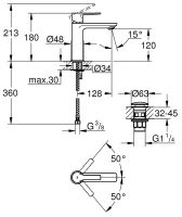 Смеситель Grohe Lineare New для душа 23106001 схема 3