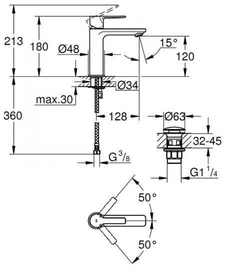 Смеситель Grohe Lineare New для душа 23106001 ФОТО