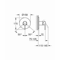 Смеситель Grohe Plus для душа 24059003 схема 2