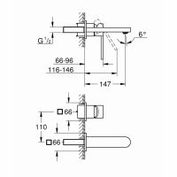 Смеситель Grohe Plus для раковины 29303003 схема 4