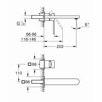 Смеситель Grohe Plus для раковины 29306003 схема 3