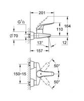 Смеситель Grohe Euroeco Speсial для раковины 32776000 схема 2