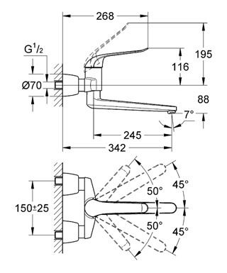 Смеситель Grohe Euroeco Speсial для ванны 32775000 ФОТО