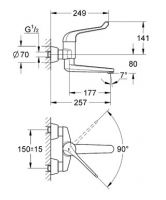 Смеситель Grohe Euroeco Speсial для раковины 32793000 схема 2