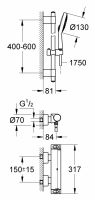 Смеситель Grohe Grohtherm 2000 для душа 34281001 схема 3
