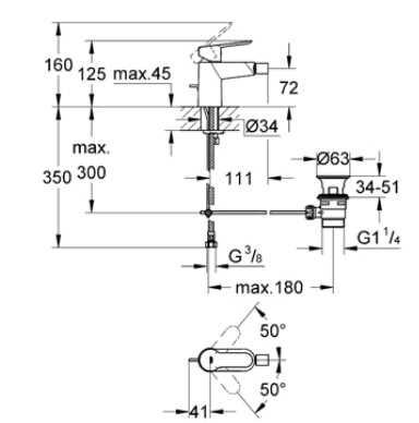 Смеситель Grohe Bauedge для биде 23331000 ФОТО