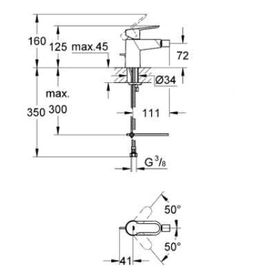 Смеситель Grohe Bauedge для биде 23332000 ФОТО