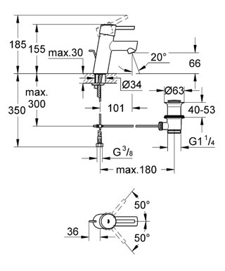 Смеситель Grohe Concetto New для раковины 3220410E ФОТО