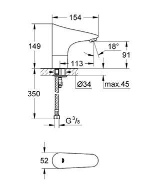 Смеситель сенсорный Grohe Europlus E 36208001 ФОТО