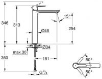 Смеситель Grohe Lineare для раковины 23405001 схема 2