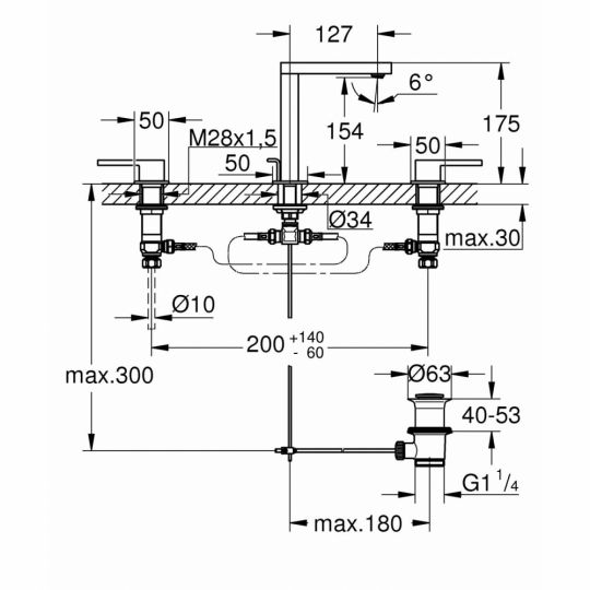 Смеситель Grohe Plus для раковины 20301003 ФОТО