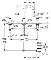 Смеситель Grohe Grandera для раковины 20389IG0 схема 2