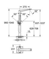 Смеситель Grohe Allure Brilliant для ванны 23119000 схема 3