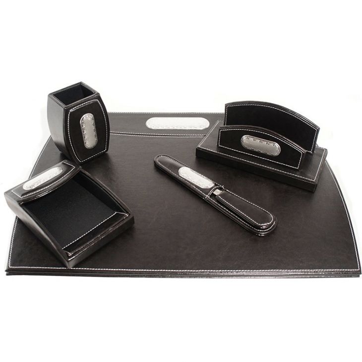 Настольный офисный комплект "Чёрный" (Италия)