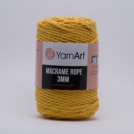 Macrame Rope 3mm (Yarnart) 764-горчица