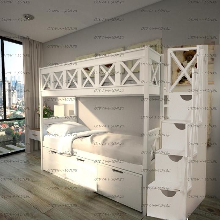 Кровать двухъярусная Прованс Factory №7А