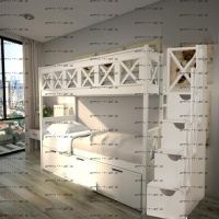 Кровать двухъярусная Прованс Factory №7А