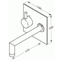 Смеситель Jado Geometry для раковины F1335AA схема 3