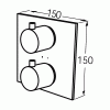 Смеситель Jado Geometry для душа F1361AA ФОТО