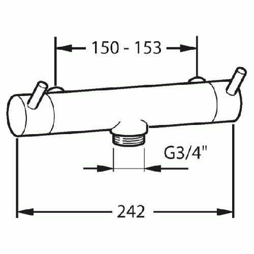 Смеситель Jado Geometry для душа F1243AA схема 2