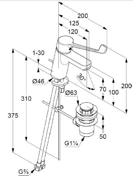 Смеситель Kludi Pure&Easy для раковины 372870565 ФОТО