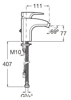 Смеситель Roca Thesis для биде 7.5A60.5.0C0.0 ФОТО