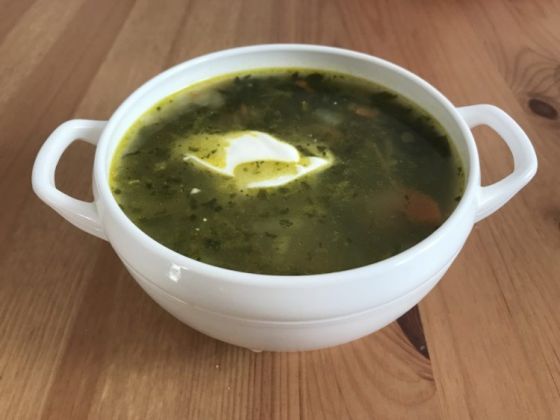 Суп со шпинатом