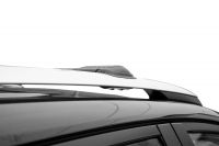 Багажник на рейлинги Nissan Murano Z50, 2002-07, Lux Hunter, черный, крыловидные аэродуги