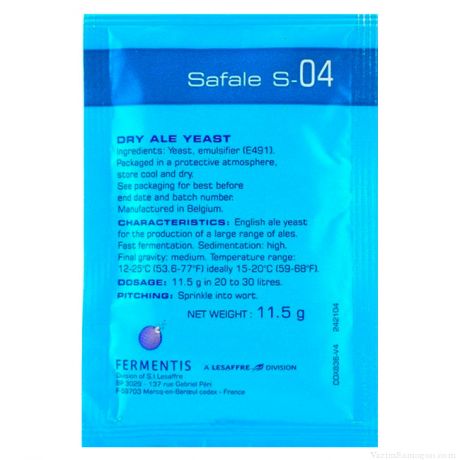 Пивные Дрожжи Fermentis Safale S-04