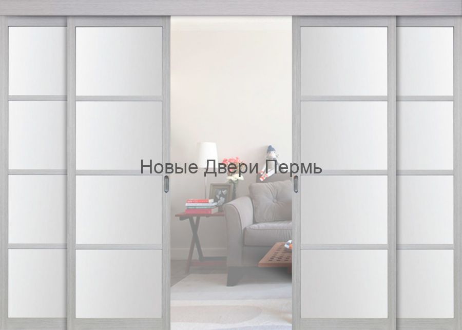 Межкомнатная перегородка раздвижная светлая