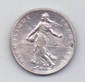 1 франк 1917 года UNC Франция