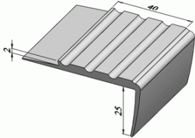 НАКЛАДКА НА СТУПЕНЬ ПЛАСТИКОВАЯ TK 40/25/2