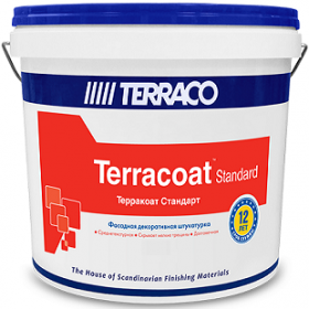 Декоративная Штукатурка Шагрень Terraco Terracoat Standard 25кг с Высоким Профилем Текстуры / Террако Терракоат Стандарт