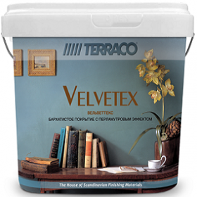 Декоративное Бархатное Покрытие Terraco Velvetex 1кг c Перламутровым Блеском / Террако Вельветекс