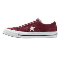 Burgundy one star converse on sale