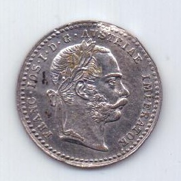 10 крейцеров 1870 года AUNC Редкий год Австрия