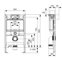 TECE для унитаза 9300001 Высота 82 см схема 1 TECE для унитаза 9300001 Высота 82 см схема 1