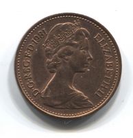 1 пенни 1981 года Великобритания AUNC