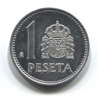 1 песета 1985 года Испания