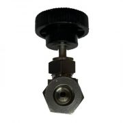 Кран игольчатый AISI с цанговым зажимом, 10 мм