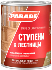 Лак Parade Classic L15 Ступени & Лестницы 2.5л Алкидно-Уретановый, Глянцевый, Бесцветный для Внутренних Работ / Парад Классик L15