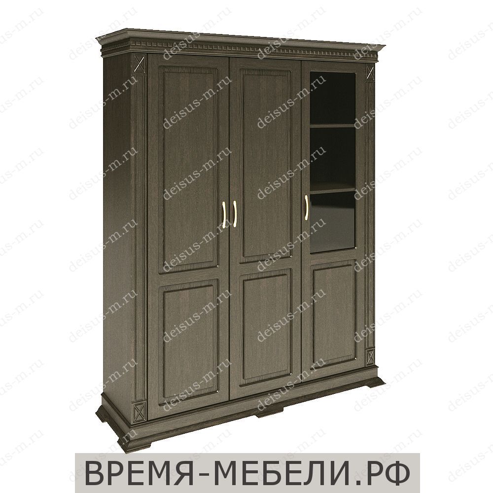 Шкаф трехстворчатый Верди-М 2 орех3